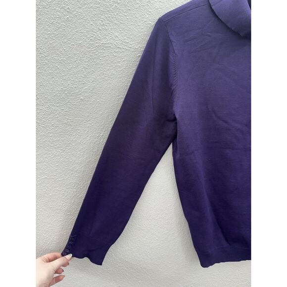 Architect Womens Sweater Size XL Purple Turtleneck Pullover NWTs - Picture 2 of 11